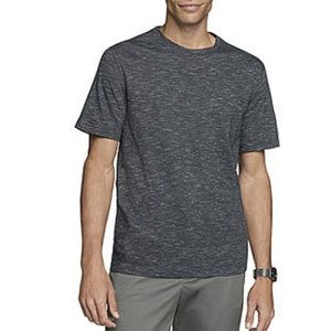 Sz L Van Heusen Mens Crew Neck Short Sleeve T Gray